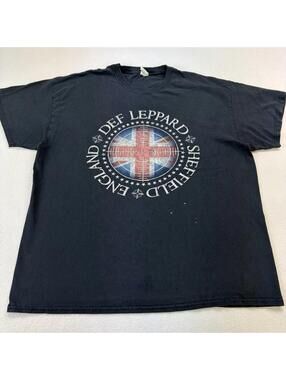 Def Leppard 2017 Tour Band T Shirt Size XL Black